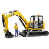 Cat Mini Excavator with Worker