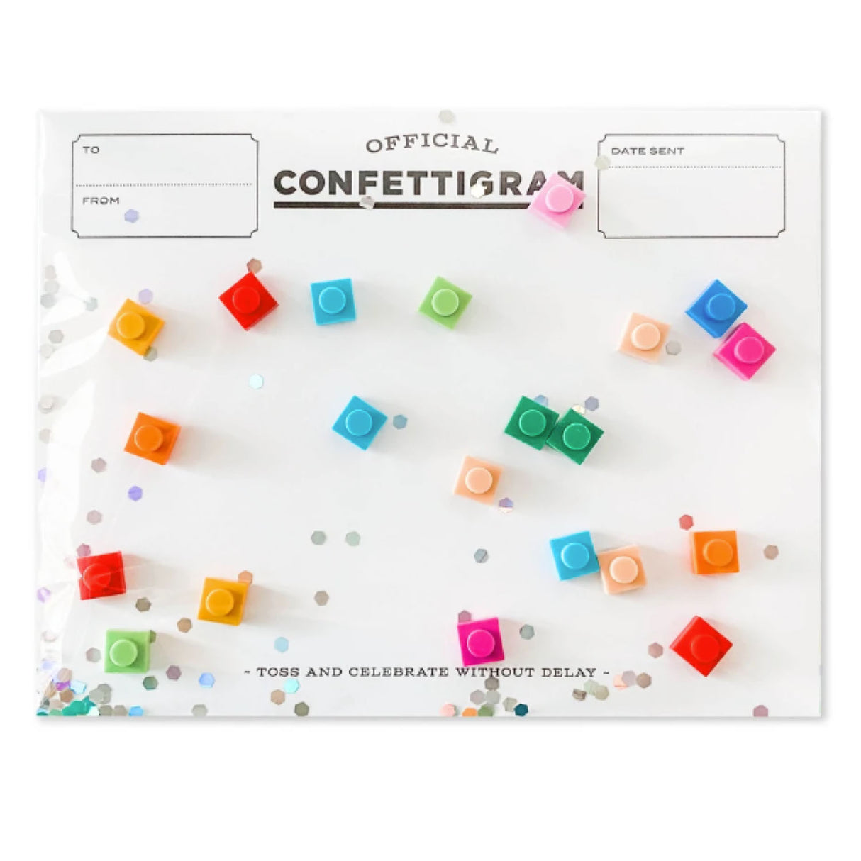 Bricks Confettigram Card