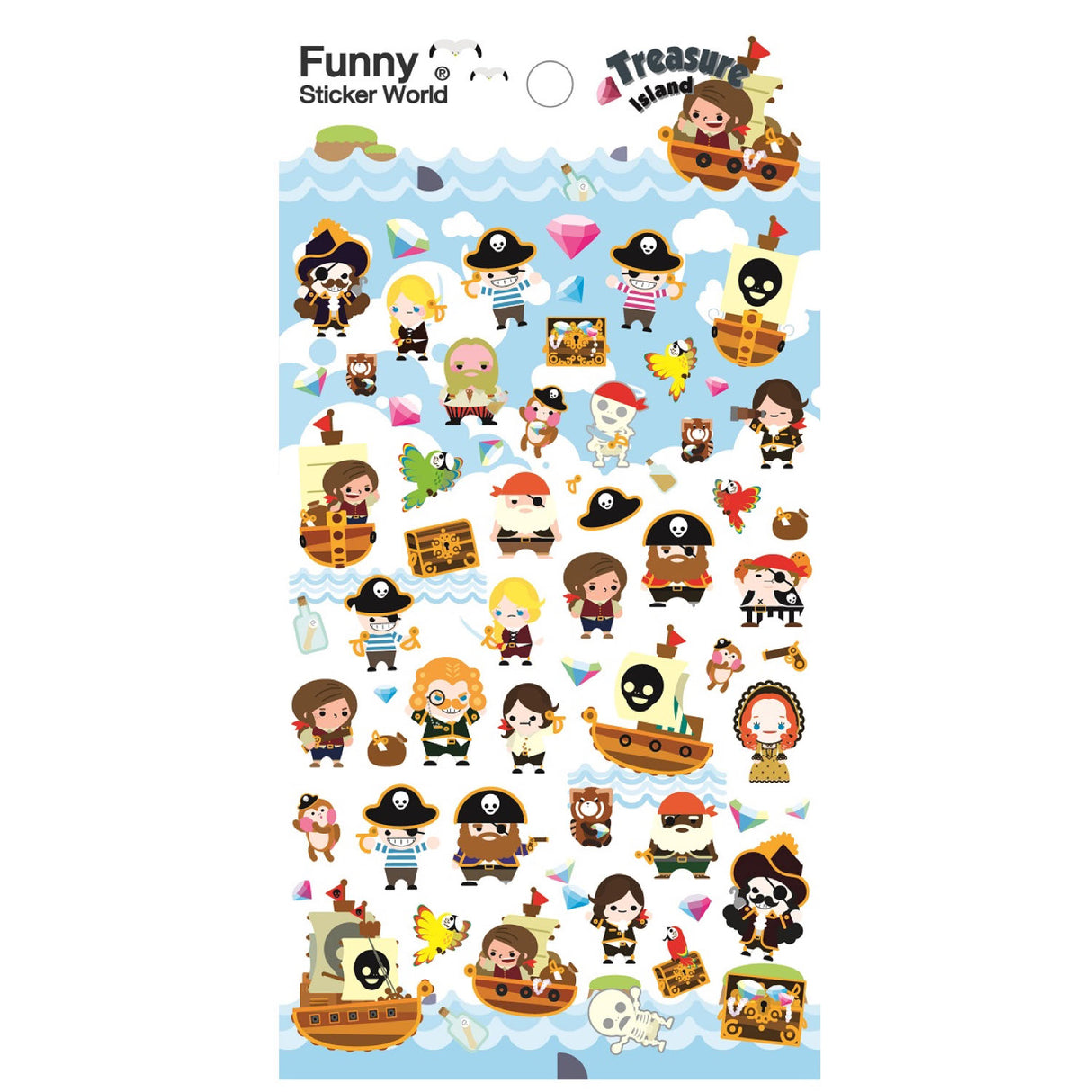 Pirates Puffy Stickers